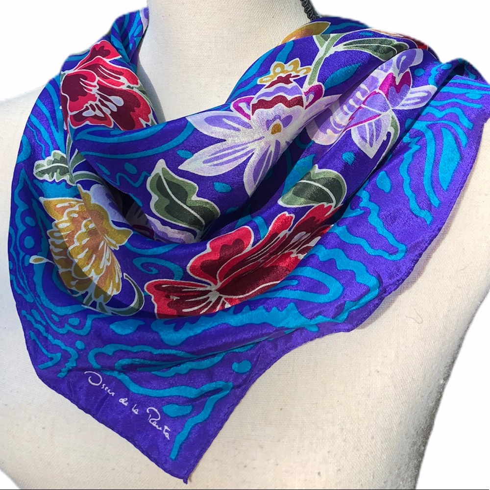 Oscar de la Renta | Floral Silk Scarf